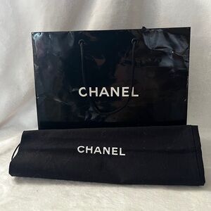 CHANEL Black Shopping Bag with Dust Bag